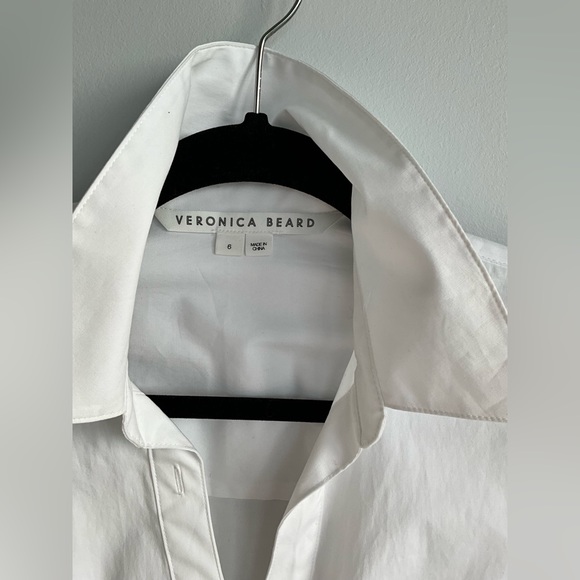 VERONICA BEARD ROSAMUND SHIRT in white SIZE 6 - Picture 10 of 14